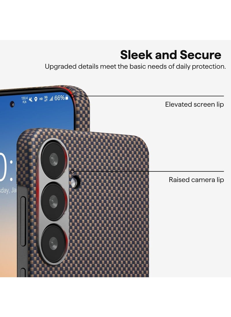 pitaka for S25 Plus Case, 6.7 Inch, Compatible with MagSafe, Slim & Light Samsung Galaxy S25 Plus Case, 1500D Aramid Fiber Made [MagEZ Case 4 - Sunset]