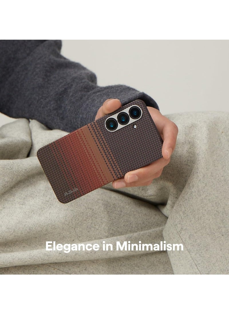 pitaka for S25 Plus Case, 6.7 Inch, Compatible with MagSafe, Slim & Light Samsung Galaxy S25 Plus Case, 1500D Aramid Fiber Made [MagEZ Case 4 - Sunset]