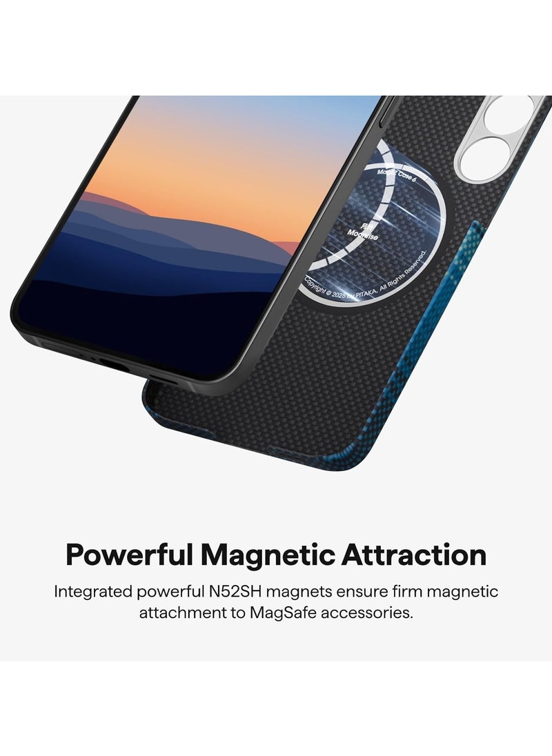 pitaka Case for Samsung Galaxy S25, 6.2 Inch, Compatible with MagSafe, Slim & Light Samsung Galaxy S25 Case, 1500D Aramid Fiber Made [MagEZ Case 4 - Moonrise]