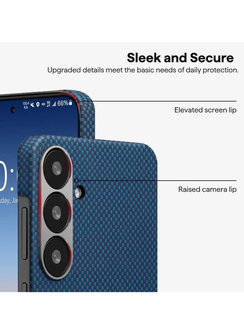 pitaka Case for Samsung Galaxy S25, 6.2 Inch, Compatible with MagSafe, Slim & Light Samsung Galaxy S25 Case, 1500D Aramid Fiber Made [MagEZ Case 4 - Moonrise]