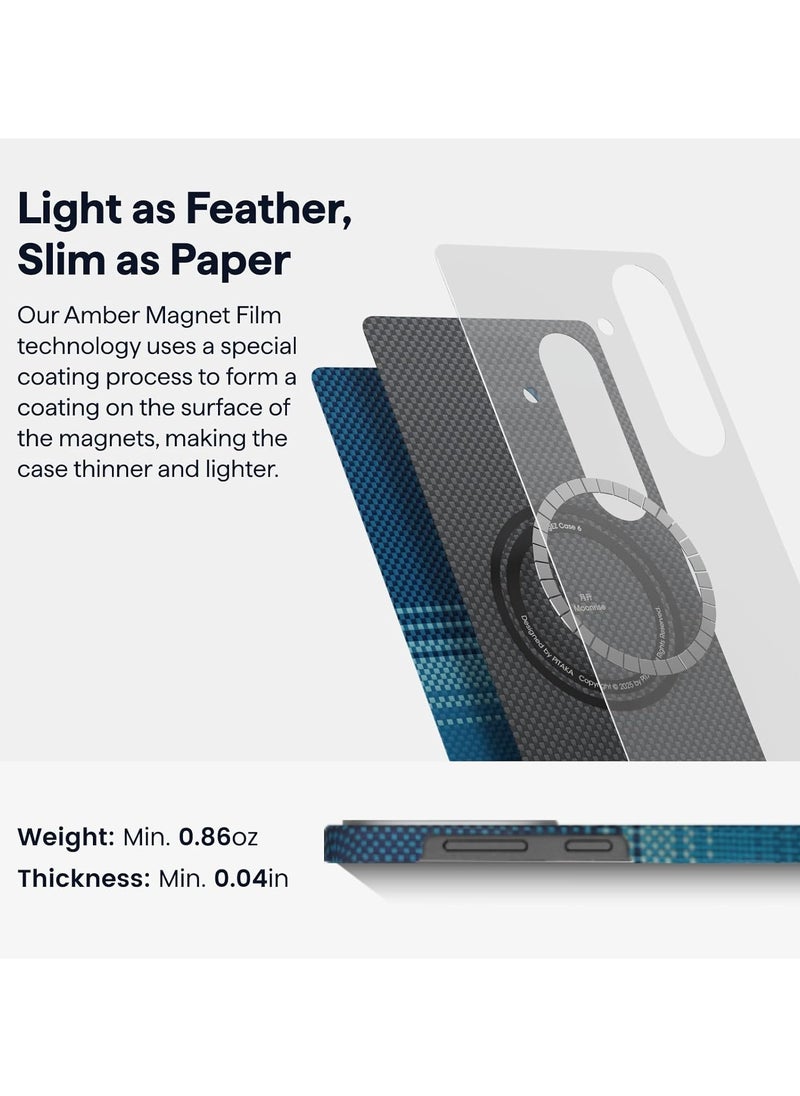 pitaka Case for Samsung Galaxy S25, 6.2 Inch, Compatible with MagSafe, Slim & Light Samsung Galaxy S25 Case, 1500D Aramid Fiber Made [MagEZ Case 4 - Moonrise]