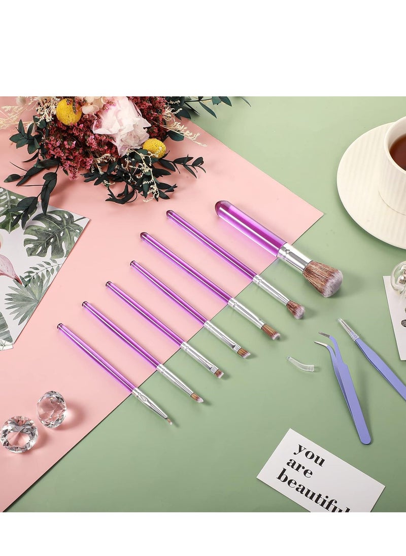 10 Pieces Cake Candy Decorating Brushes Tools Cookie Decoration Brushes Pastry Brush and Stainless Steel Tweezers Straight and Curved Tip Tweezers Pasta Tweezers for Baking Fondant (Multi Color)