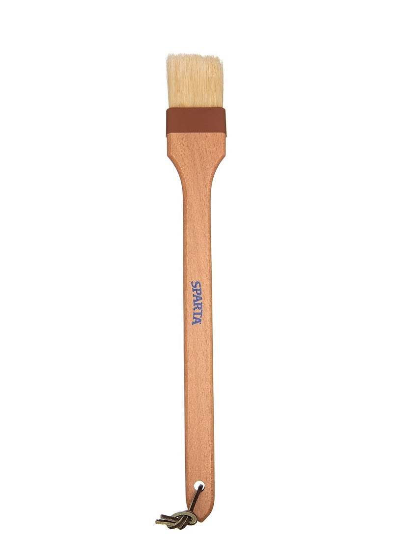 SPARTA 4037000 Boarhair Angled Pastry Brush, Basting Brush With Handle Hole, 2 Inches, Brown