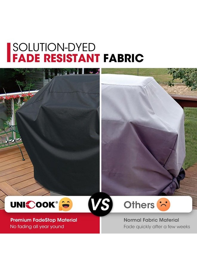 Unicook 50 Inch Outdoor BBQ Grill Cover with Air Vents/Handles/Straps, Heavy Duty Waterproof, Fade Resistant, Fits for Weber Char-Broil Nexgrill 2-3 Burner Gas Grills etc