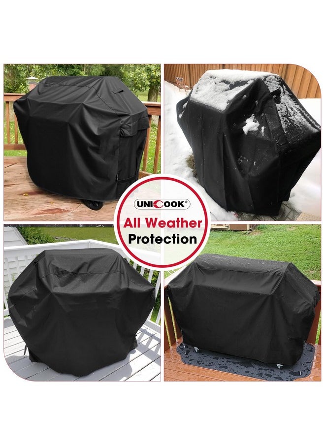 Unicook Grill Cover 55 Inch for Outdoor Grill, Heavy Duty, Waterproof, Fade Resistant, BBQ Cover with Handles/Straps/Air Vents, Compatible with Weber Charbroil Nexgrill Gas Grills etc