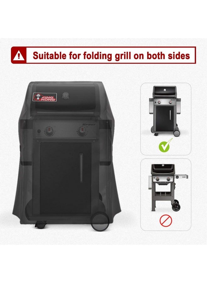 Kingkong 7105 Premium Cover for Weber 210 Series Gas Grills with Both Collapsed (Not Fit for Spirit II E-210), Black