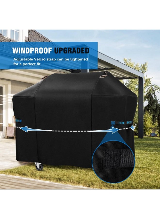 Heavy Duty 58 Inch Grill Cover for Weber Genesis 300 & Genesis II 300 Series 7130 Grills,600D Rip-Proof Material BBQ Cover,Waterproof UV and Fade Resistant Cover with Straps,Compared to Weber 7130