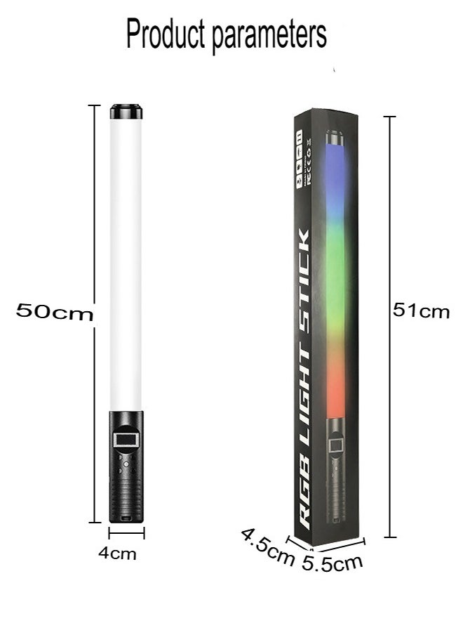 Portable RGB Light Stick for Video and Photography, Handheld Full-Color Dimmable LED Wand with Remote Control, Carry Bag and Eye Protection, Perfect for Outdoor Night Shoots, Portrait Lighting and Atmospheric Effects