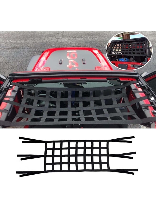 Roof Hammock Top Roof Cargo Net for 1987-2021 Wrangler YJ TJ LJ JK JKU JL JLU Gladiator JT Black