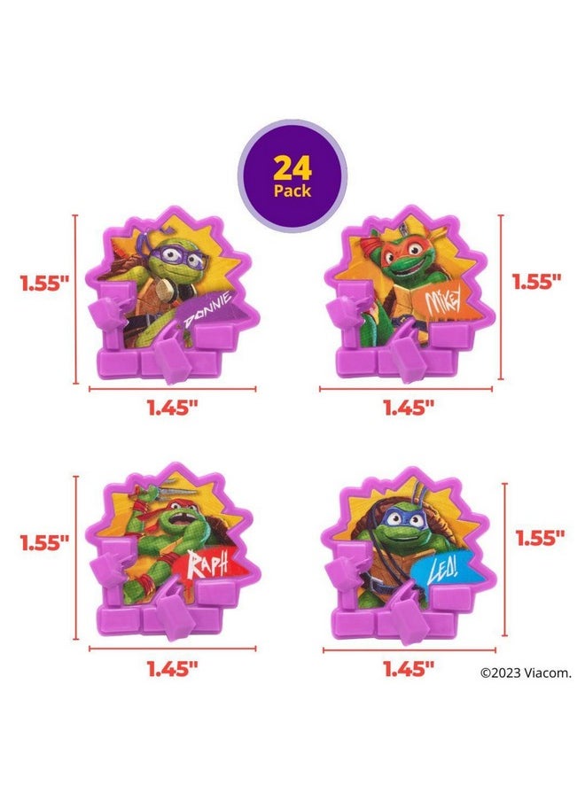 DecoPac Teenage Mutant Ninja Turtles Turtle Power Rings, Cupcake Decorations For Birthday Party, Cakes, And Celebrations - 24 Pack