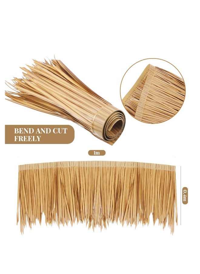 Mexican Tiki Hut Grass Skirting Roof - Duck Blinds,Decorations Roll Palm Palapa Straw Thatch Roof for Fence Party (Yellow, 1 x 0.5M)