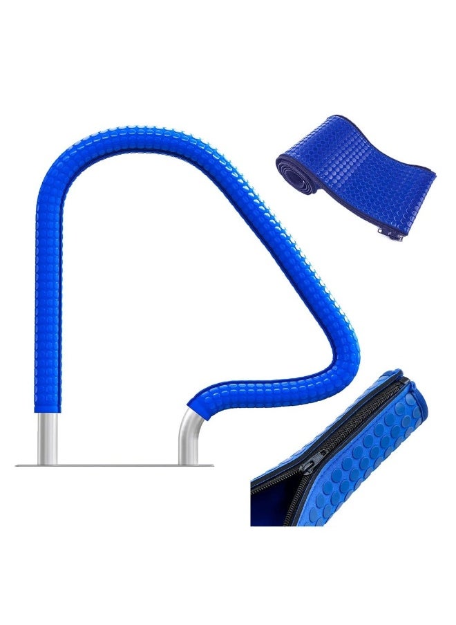 Pool Handrail Cover, Enhance Pool Safety with 6ft Velcro Style Blue Rail Grip Covers - Non-Slip Swimming Pool Hand Rail Cover for Secure Poolside Support (6 Feet Strengthen Anti Slip Measures Style)