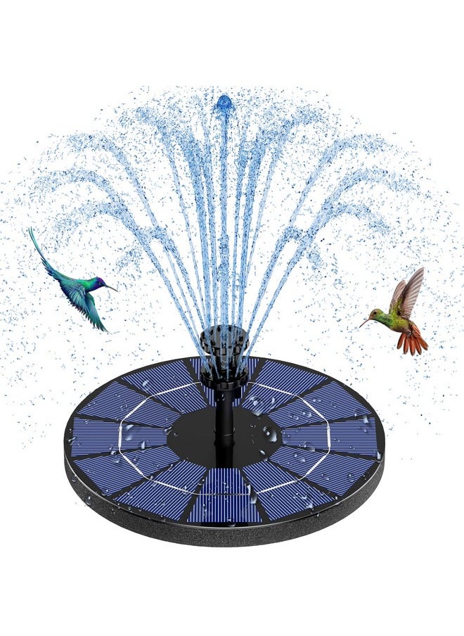 AISITIN 3.5W Solar Fountain Pump Built-in 1500mAh Battery, Solar Bird Bath Fountain with 6 Nozzles, Solar Floating Water Fountain Pump for Bird Bath, Fish Tank, Pond, Pool, Garden and Outdoor