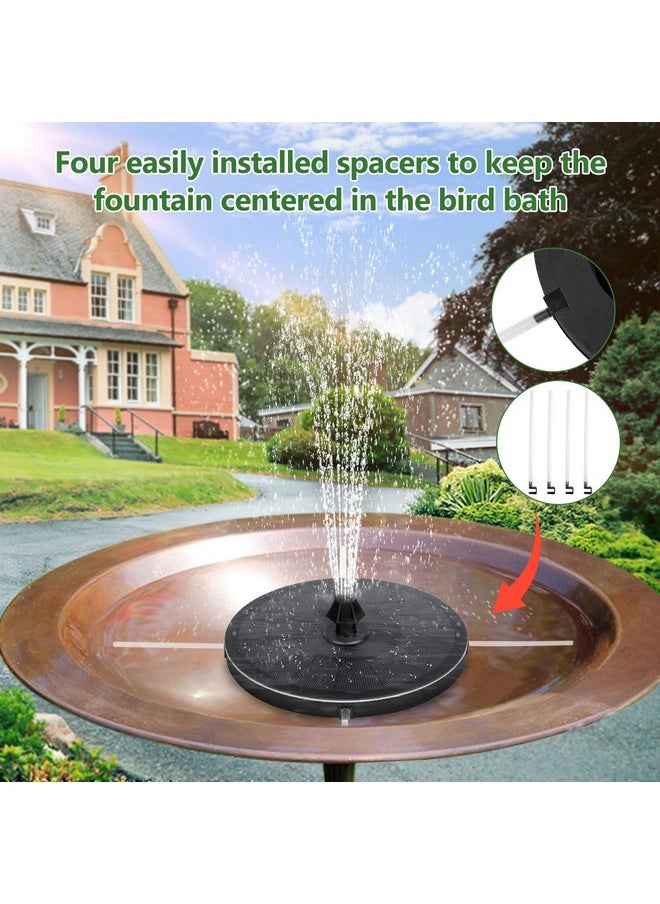 Mademax Upgraded Solar Fountain with 4 Easy Install Nozzle and Fixer, Solar Powered Fountain Pump for Bird Bath, Garden, Pond, Pool, Fish Tank, Outdoor