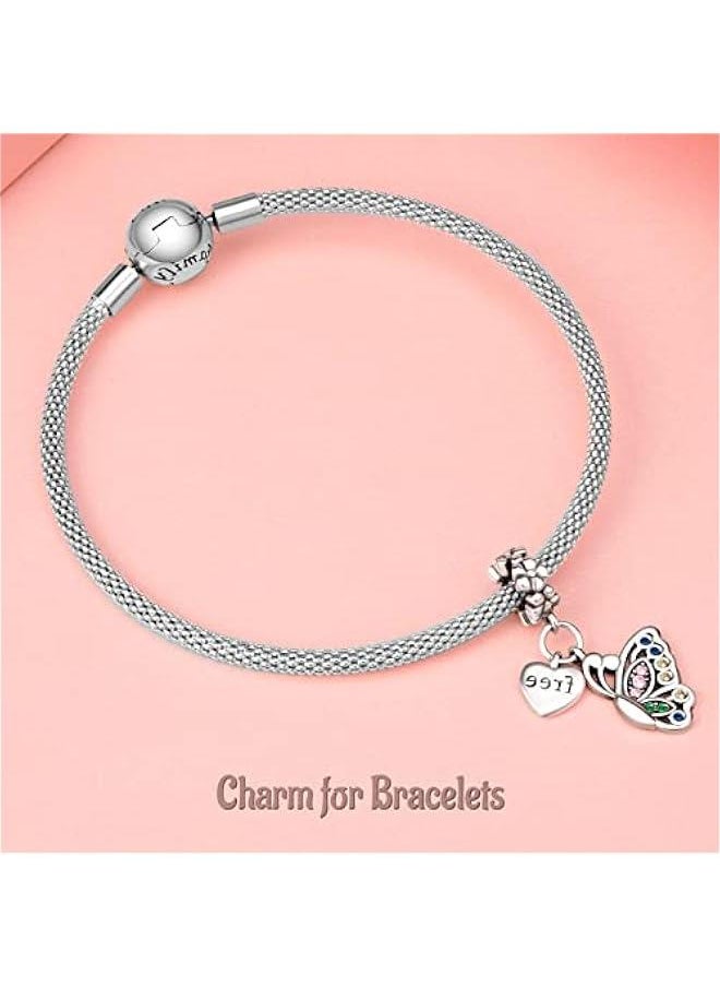 Dream Catcher Fireworm Love Charm fit Bracelet 925 Sterling Silver Pendant for European Necklace Jewelry