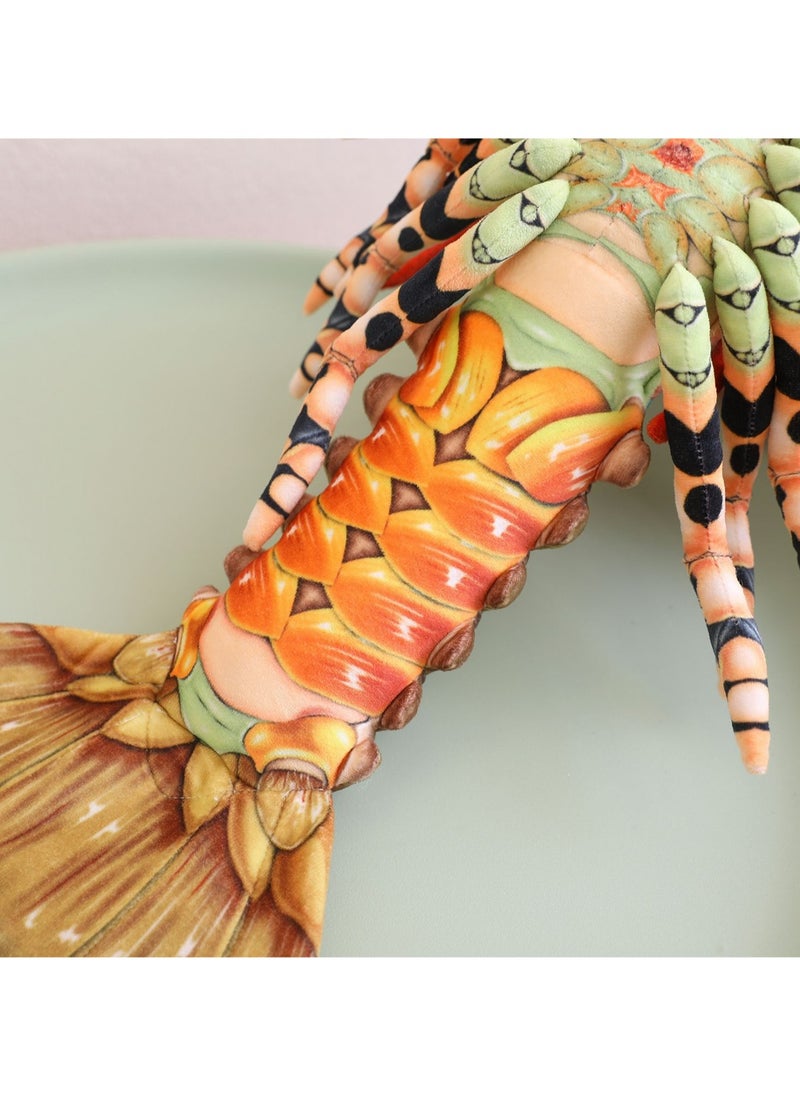 60cm Orange Lobster Plush Toy Simulation Marine Life Australian Lobster Doll Children'S Plush Doll Suitable For Boys And Girls Gifts