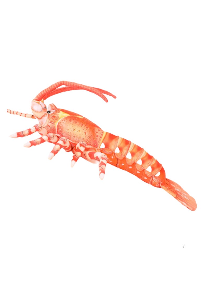 60cm Orange Lobster Plush Toy Simulation Marine Life Australian Lobster Doll Children'S Plush Doll Suitable For Boys And Girls Gifts