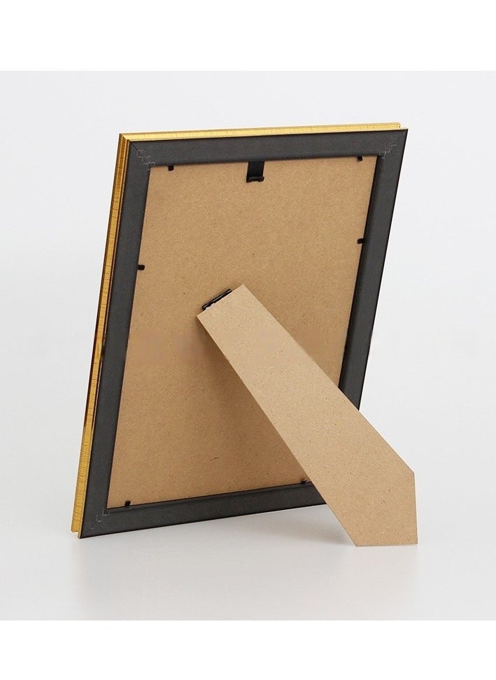 Pack of 2, A4 Photo Frame, Minimalist Rectangular Photo Picture Frame, 21x30centimeter, Gold