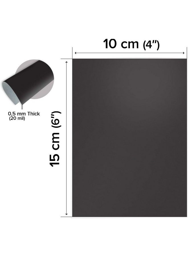 Magnetic Sheets with Adhesive Backing - 10 PCs Each 10 cm x 15 cm (4