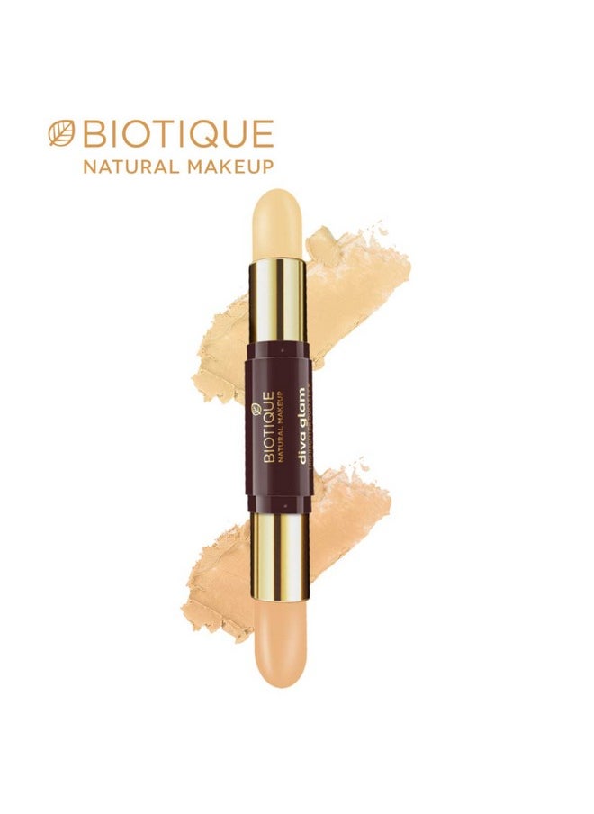 Biotique Natural Makeup Diva Glam Highlighter Duo Stick, Shade N Sheen, 4g