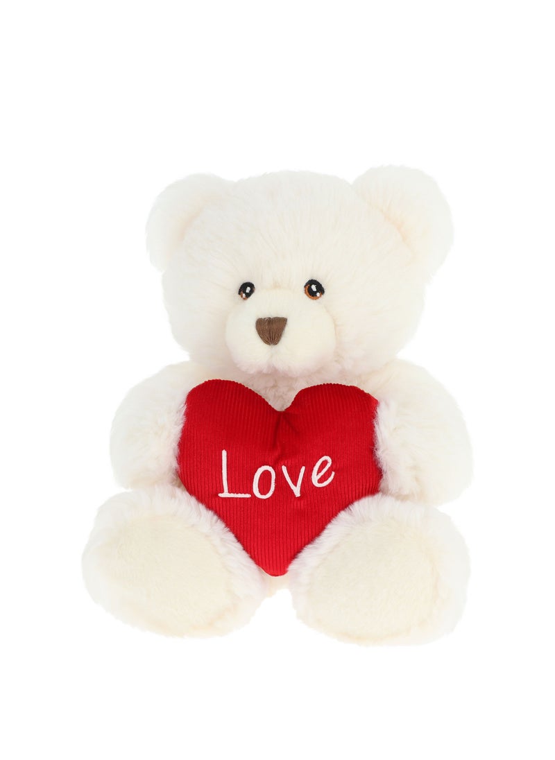 30cm Harry Bear with Heart - Cream