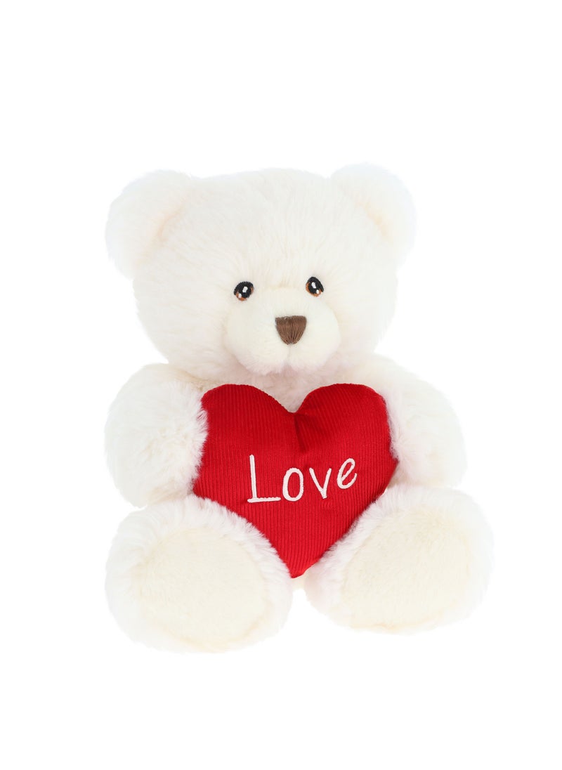 25cm Harry Bear with Heart - Cream