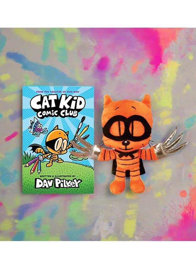 MerryMakers Dog Man's Cat Kid, 6.5-Inch, Based on Dav Pilkey's bestselling Dog Man Series, Orange