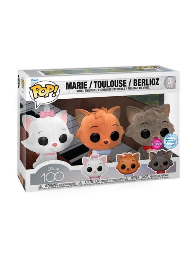 Funko Pop! Disney The Aristocats 3-Pack (Flocked) Special Edition Exclusive