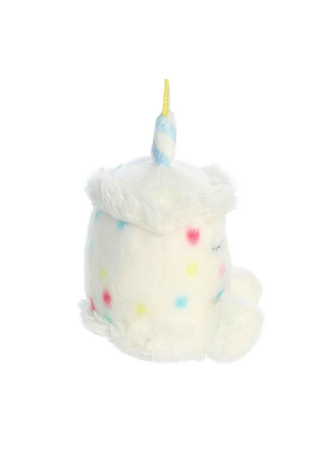 Aurora® Adorable Palm Pals™ Happy B'day Cake Stuffed Animal - Pocket-Sized Play - Collectable Fun - White 5 Inches