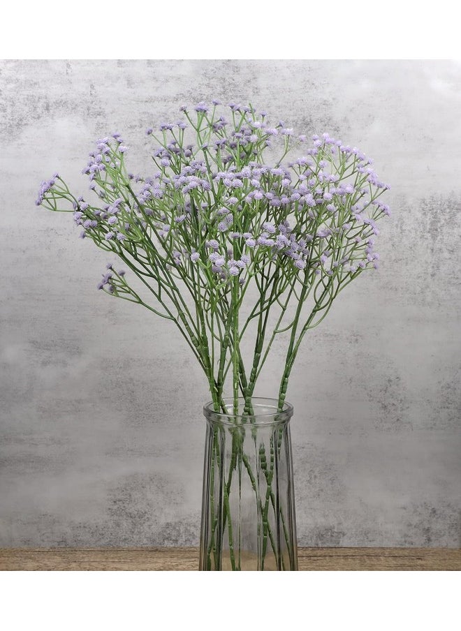 SATYAM KRAFT 5 Pcs Babys Breath Flowers Artificial Gypsophila Bouquets Flowers Gifting, Home Decor, Bedroom, Garden, Balcony, Office Corner, Christmas,Valentine,Craft (Pack of 5) (Purple)