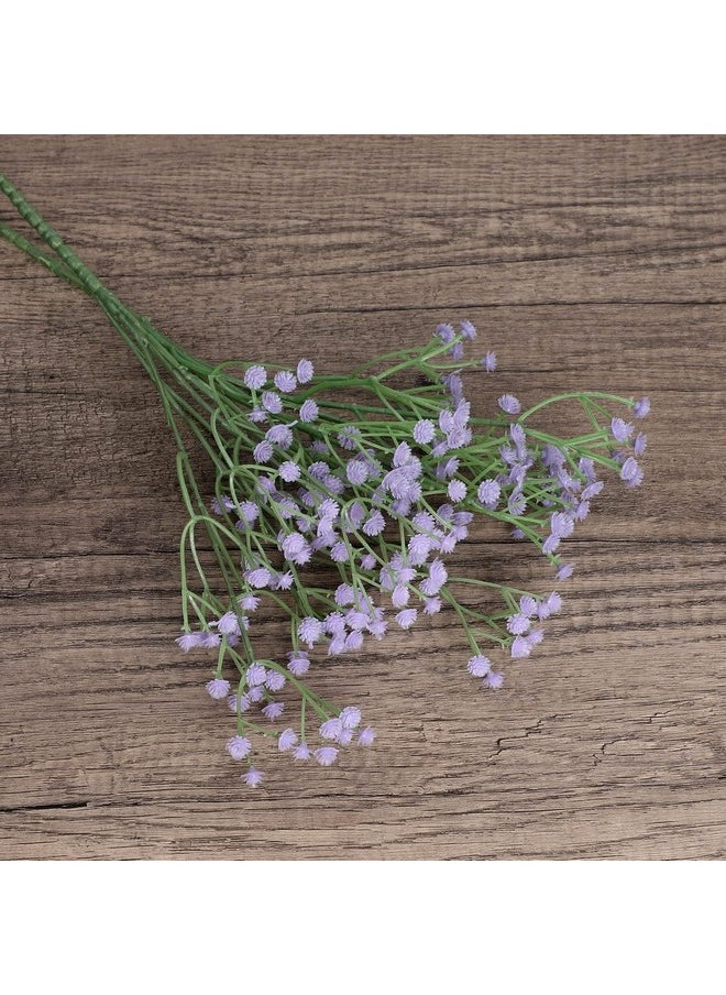 SATYAM KRAFT 5 Pcs Babys Breath Flowers Artificial Gypsophila Bouquets Flowers Gifting, Home Decor, Bedroom, Garden, Balcony, Office Corner, Christmas,Valentine,Craft (Pack of 5) (Purple)
