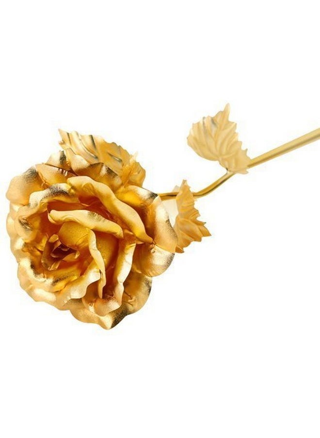 TIED RIBBONS Decorative 24k Gold Plated Artificial Rose Flower with Box Anniversary Wedding Birthday Gift for Girlfriend Boyfriend Girls Boys Husband Wife Love Couple