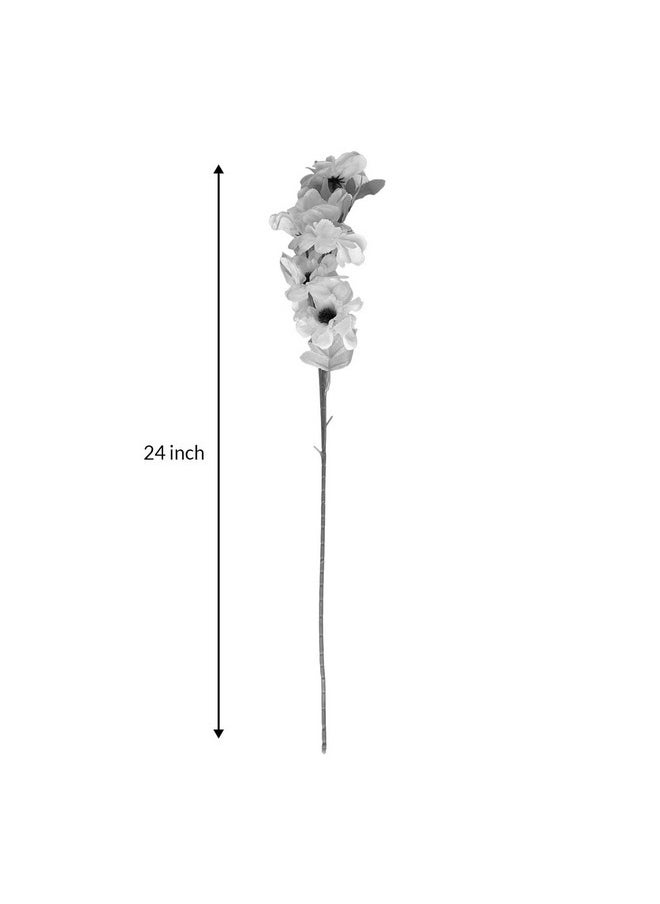 Art Street Artificial Plants Blue Polyester Gerbera Flower Indoor for Home, Bedroom, Living Room, Decorative Home & Office Decor Gift Items (Size: 24 Inch) - Set of 2