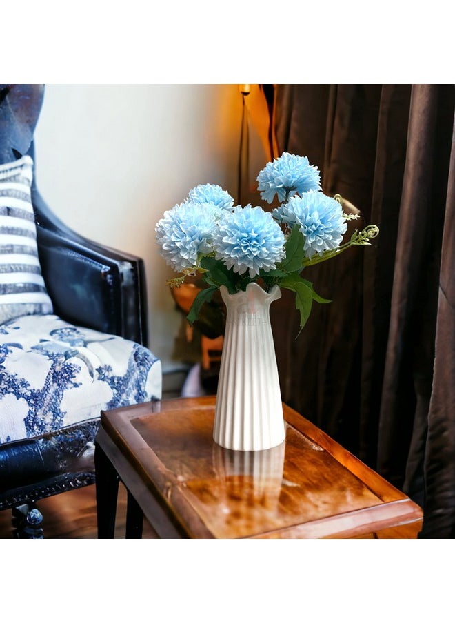 Art Street Artificial Flower Bunch Silk Hydrangea Flower, Real Touch Flowers for Home, Bedroom, Living Room & Office Decoration (Without Vase Pot)
