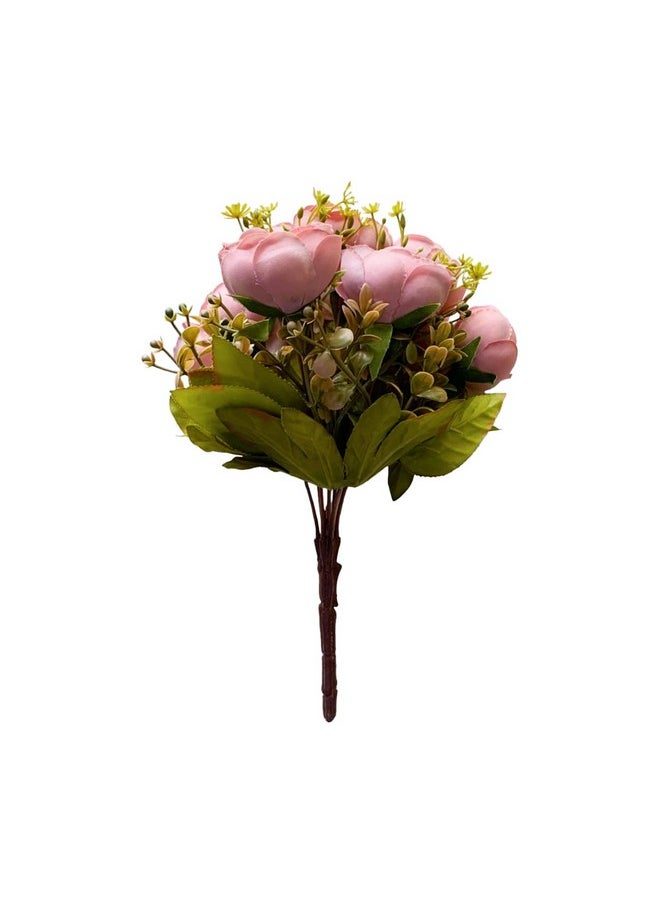 Art Street Artificial Flower Bunch Pink Peony Silk Flower, Real Touch Flowers for Home, Bedroom, Living Room & Office Decoration (Without Vase Pot)