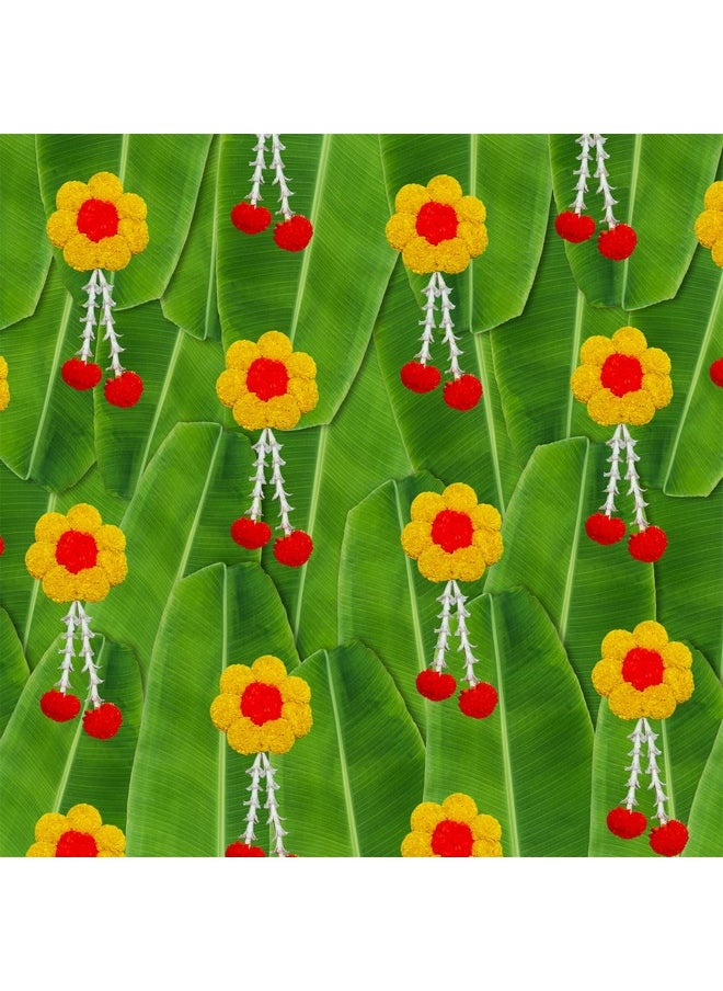 S2S Artificial Lilly Flowers Decoration at Home | Wedding Decorations, Event Decor | Easy Simple Backdrop - (Orange & Yellow Lilly) (Pack of 8 Pcs)