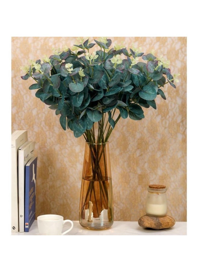 SATYAM KRAFT 3 Pieces of Artificial Eucalyptus Gingko Sticks - Home Decor Plants- Flower Decorative Leaves for Living Room, Christmas,Valentine,Wedding,Decoration Items (Pack of 3) (No Vase)