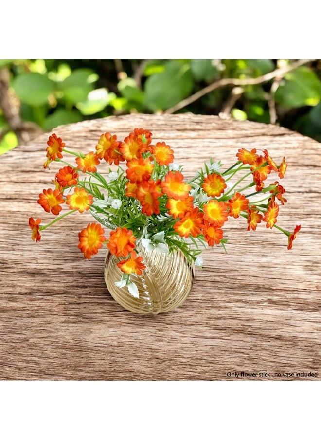 Art Street Artificial Flower Bunch Daisy Fake Flower Vintage Realistic Flowers for Home, Bedroom, Living Room & Office Decoration (Without Vase Pot)