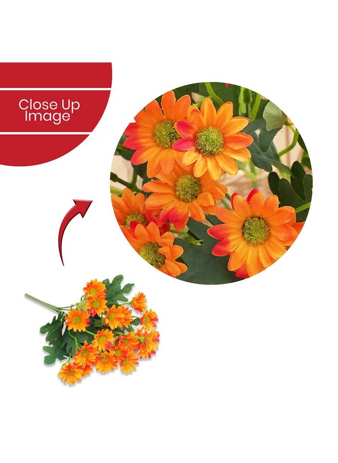 Art Street Artificial Flower Bunch Daisy Fake Flower Vintage Realistic Flowers for Home, Bedroom, Living Room & Office Decoration (Without Vase Pot)