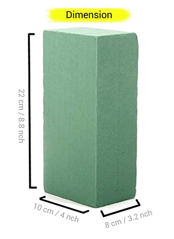 TIED RIBBONS Artificial Flower Foam Brick (Green, Set of 6) ,Artificial Flora