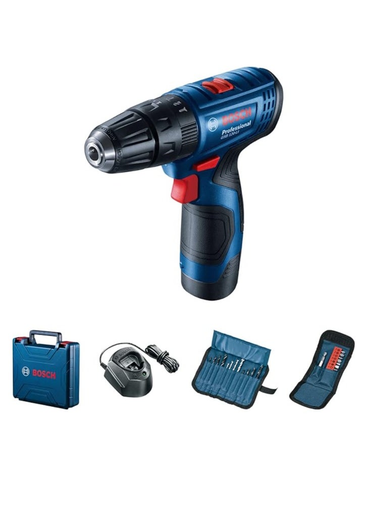 GSB 120-Li 2Ah Professional Cordless Impact Drill with Battery and Charger 23-Piece Set