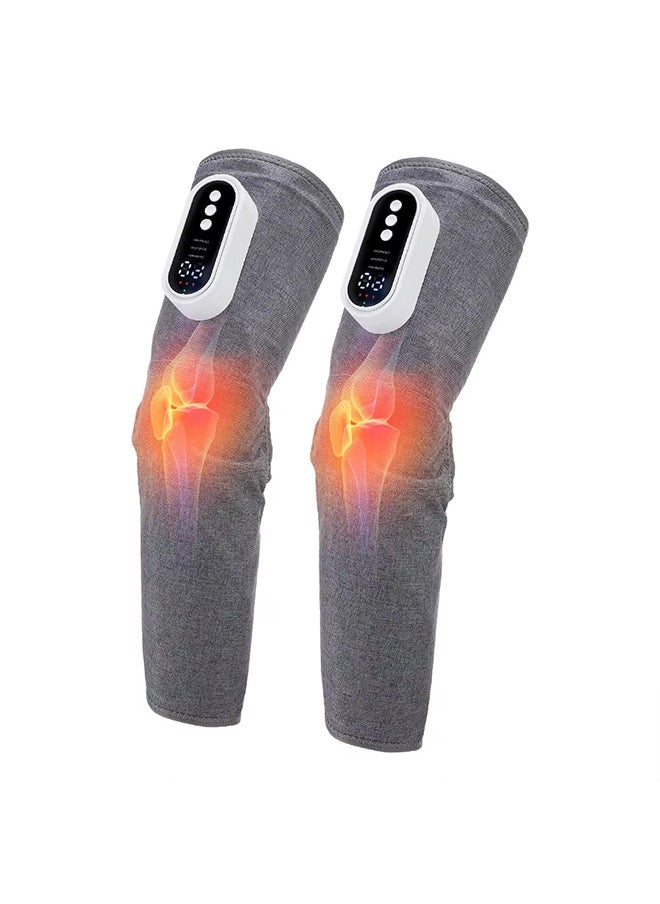 Electric Leg Massager with Heating Air Compression 360° Full Wrap Calf Massage Machine Air Pressure Leg Muscle Relaxation