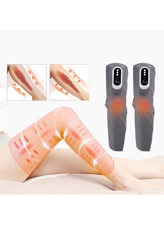 Electric Leg Massager with Heating Air Compression 360° Full Wrap Calf Massage Machine Air Pressure Leg Muscle Relaxation