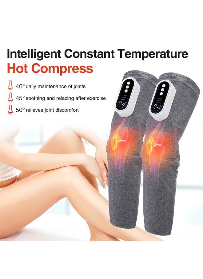 Electric Leg Massager with Heating Air Compression 360° Full Wrap Calf Massage Machine Air Pressure Leg Muscle Relaxation