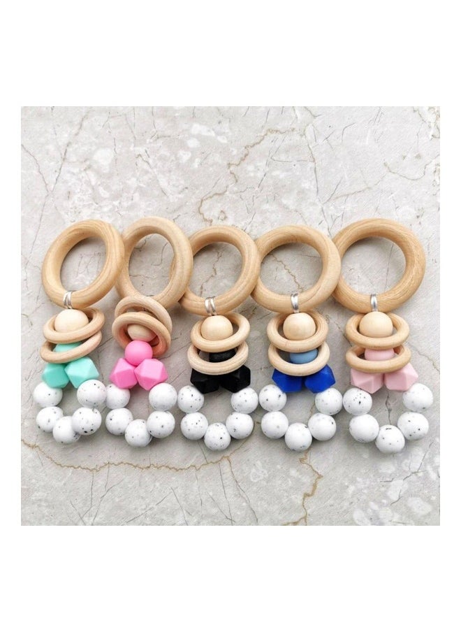 Puzzle Molar Toy for Kids Toddlers, TPE Hand Chewing Toy Puzzle Toy Wooden Bead Toy String Beads Child Teething Toy Child Pendant Photo Prop Toys Baby Chew Toys Baby BPA Free Dishwasher