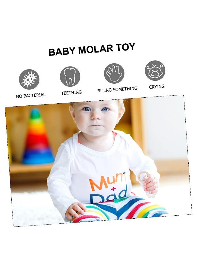 Puzzle Molar Toy for Kids Toddlers, TPE Hand Chewing Toy Puzzle Toy Wooden Bead Toy String Beads Child Teething Toy Child Pendant Photo Prop Toys Baby Chew Toys Baby BPA Free Dishwasher