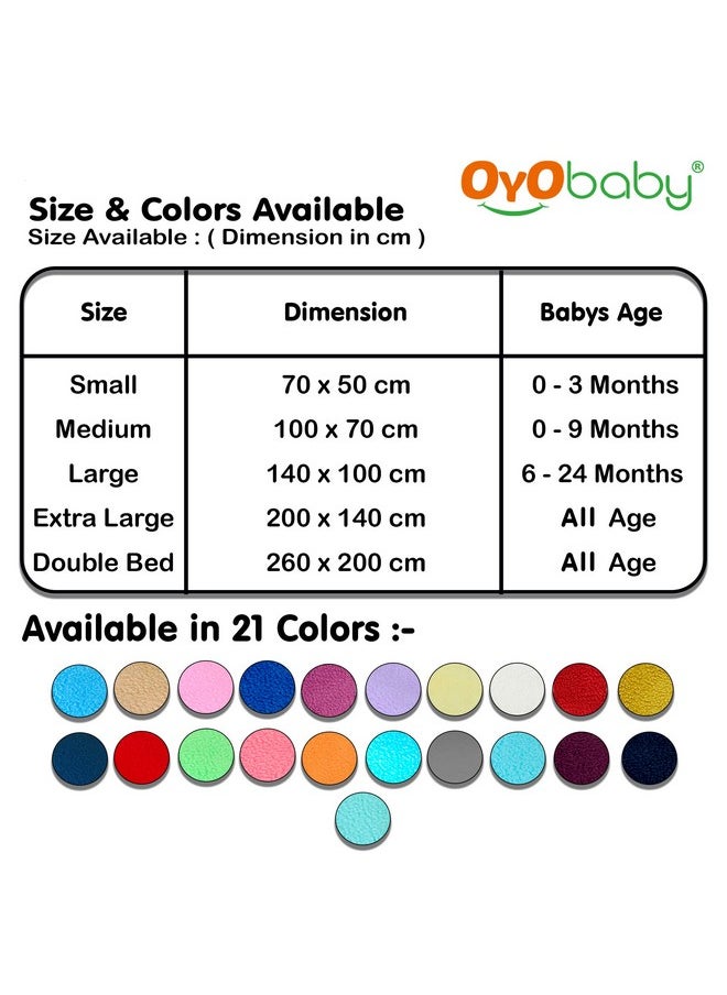 OYO BABY Waterproof Quick Dry Sheet for Baby| Bed Pad | Baby Bed Protector Sheet for Toddler Children (X-Large (200cm x 140cm), Dark Blue)