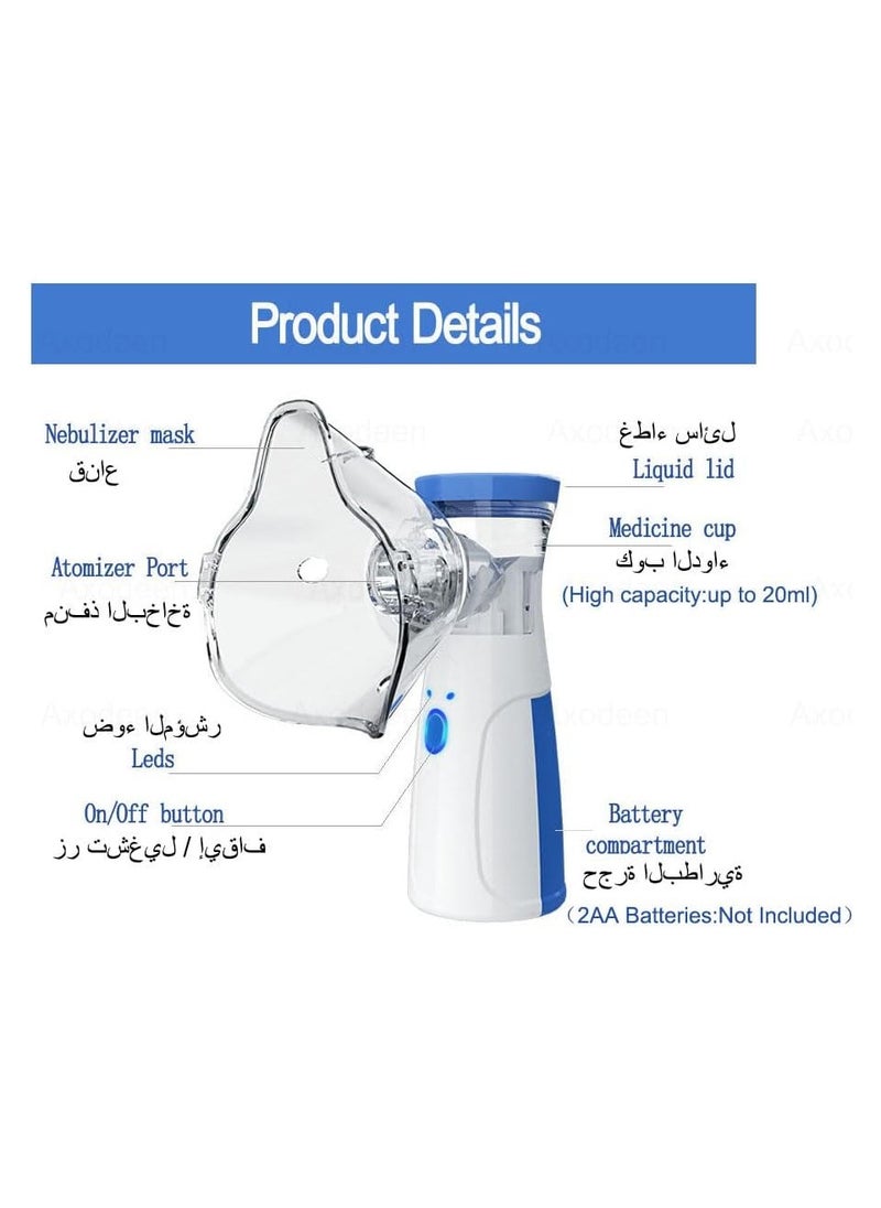 Portable Nebulizer Mini Vaporizers Machine Handheld Atomizers for Adults and Children Travel Nebulizer Steam Inhalator