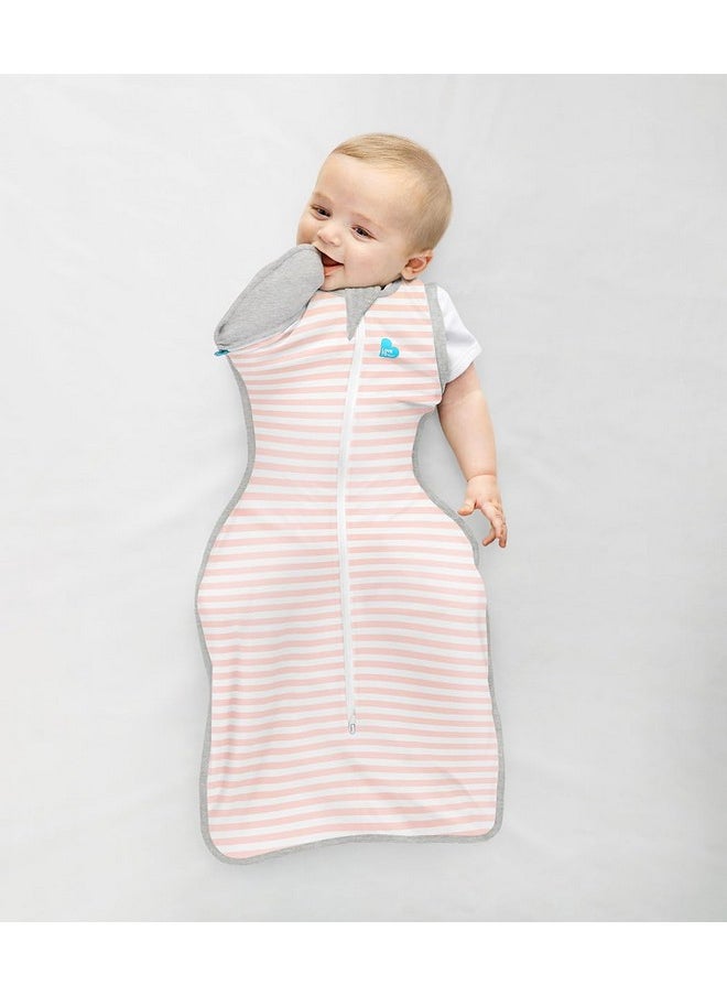 Love to Dream Swaddle Up Transition Swaddle, Patented Zip-Off Wings, Gently Help Baby Transition from Being Swaddled to Arms Free When Showing Signs of Rolling, 1.0 TOG, 19-24 lbs, Pink