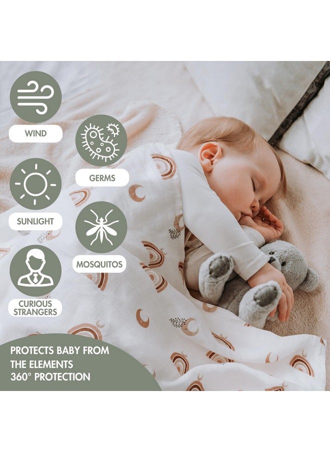 GLLQUEN BABY Receiving Blanket Boy Cotton Muslin Swaddle Blankets Girl Newborn Squares Breathable & Soft Thin Baby Blankets Cloths Double Absorbent Infant Swaddling Wrap - 6 Pack (Sun)